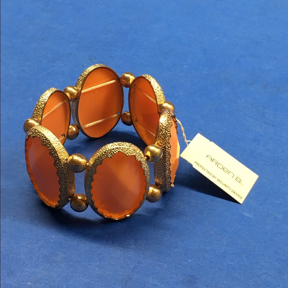 Arden B orange gold fancy bracelet